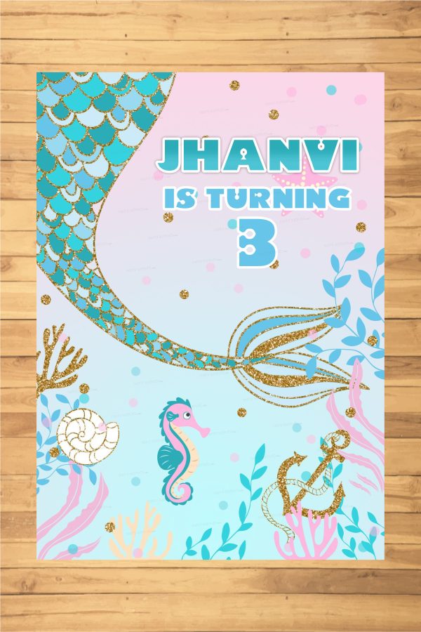 Mermaid Theme Personalized Welcome Board For Sale