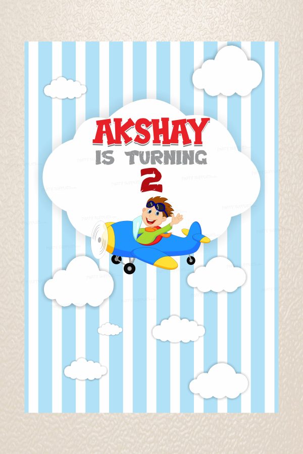 Aeroplane Theme Personalized Welcome Board Hot on Sale