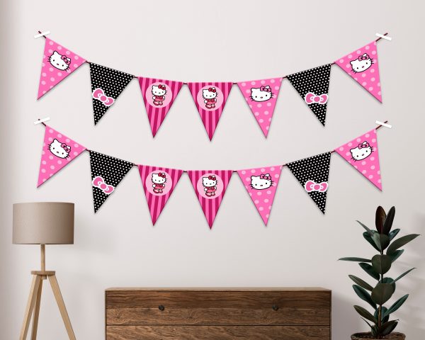 Hello Kitty Theme Flag Hanging For Cheap