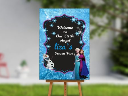 Frozen Theme Personalized Welcome Board Online