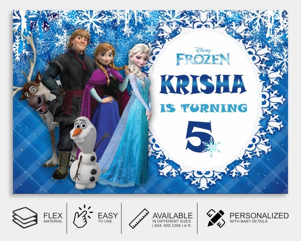 Frozen Theme Personalized Backdrop Online Sale