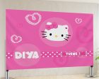 Hello Kitty Theme with Baby Name Backdrop Sale