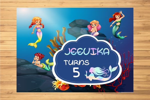 Mermaid Theme Customized Backdrop For Cheap