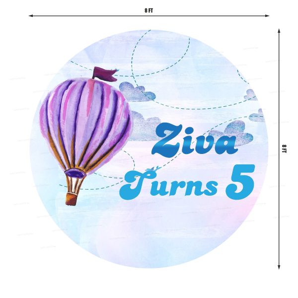 Hot Air Theme Girl Customized Backdrop Online Sale