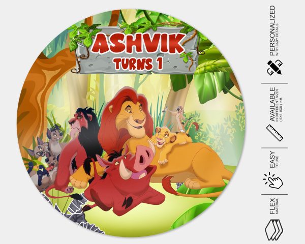 Lion King Theme Personalized Backdrop Online now