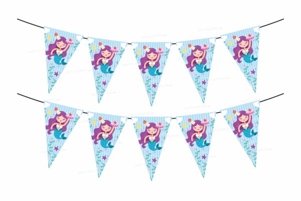 Mermaid Theme photo Flag Hanging For Sale