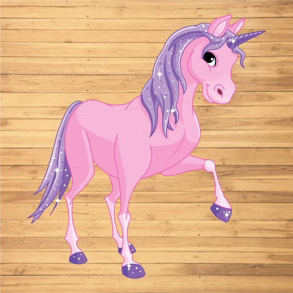 Unicorn Theme Pink Horse Cutout Online