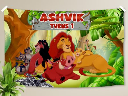 Lion King Theme Personalized Backdrop Online now