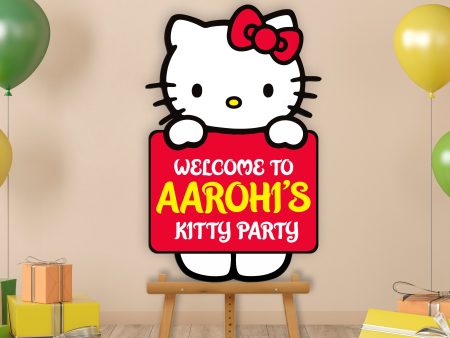 Hello Kitty Theme Customized Welcome Board Online