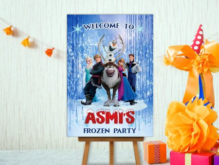 Frozen Theme Customized Welcome Board Online