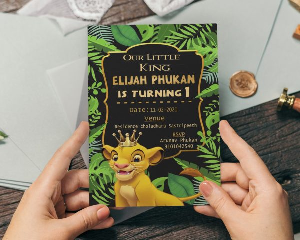 Lion King Theme Customized Invite For Sale