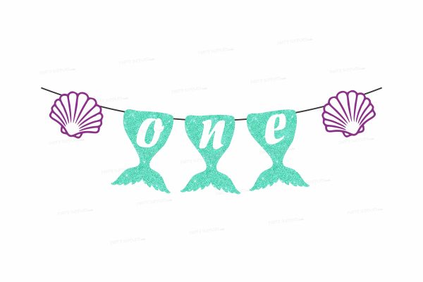 Mermaid Theme Personalized with Baby Age Hanging Discount