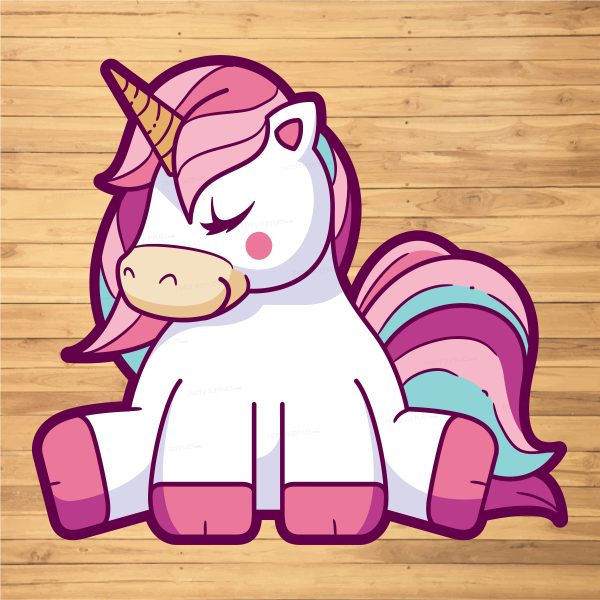 Unicorn Theme Horse Sitting Cutout Online