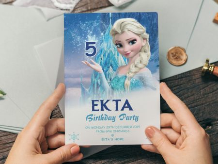 Frozen Theme Personalized Invite For Cheap