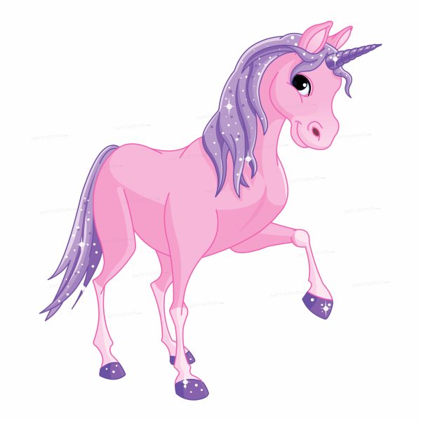 Unicorn Theme Pink Horse Cutout Online