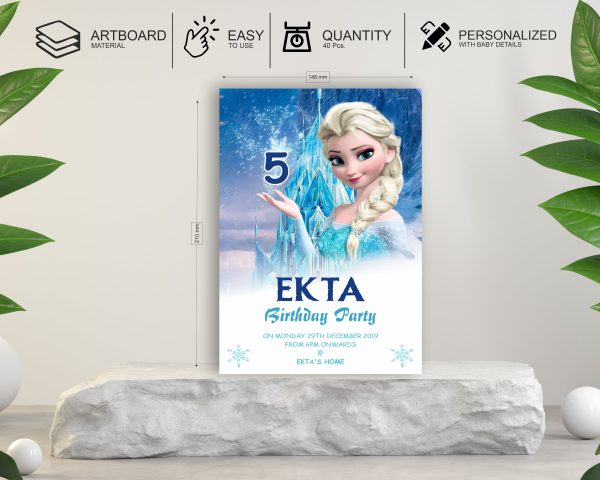 Frozen Theme Personalized Invite For Cheap