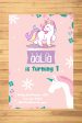 Unicorn Theme Customized Invite Online Hot Sale