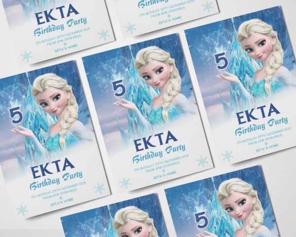 Frozen Theme Personalized Invite For Cheap