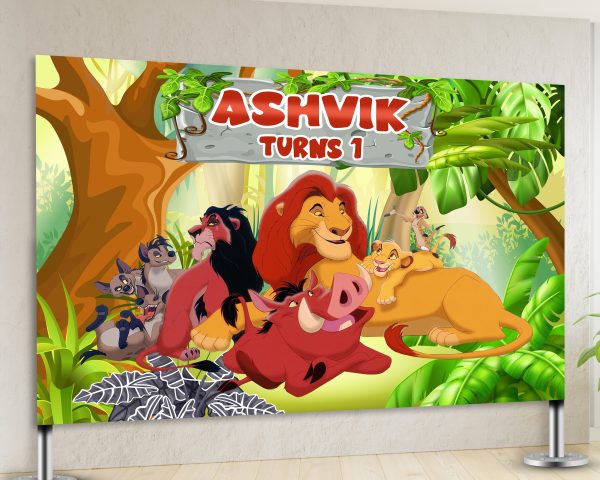 Lion King Theme Personalized Backdrop Online now