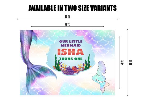 Mermaid Theme Personalized Backdrop For Sale