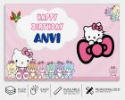 Hello Kitty Theme Personalized Backdrop Supply