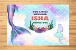 Mermaid Theme Personalized Backdrop For Sale