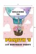 Hot Air Theme Boy Personalized Welcome Board Online