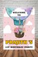 Hot Air Theme Boy Personalized Welcome Board Online