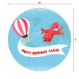 Aeroplane Theme Customized Backdrop Online